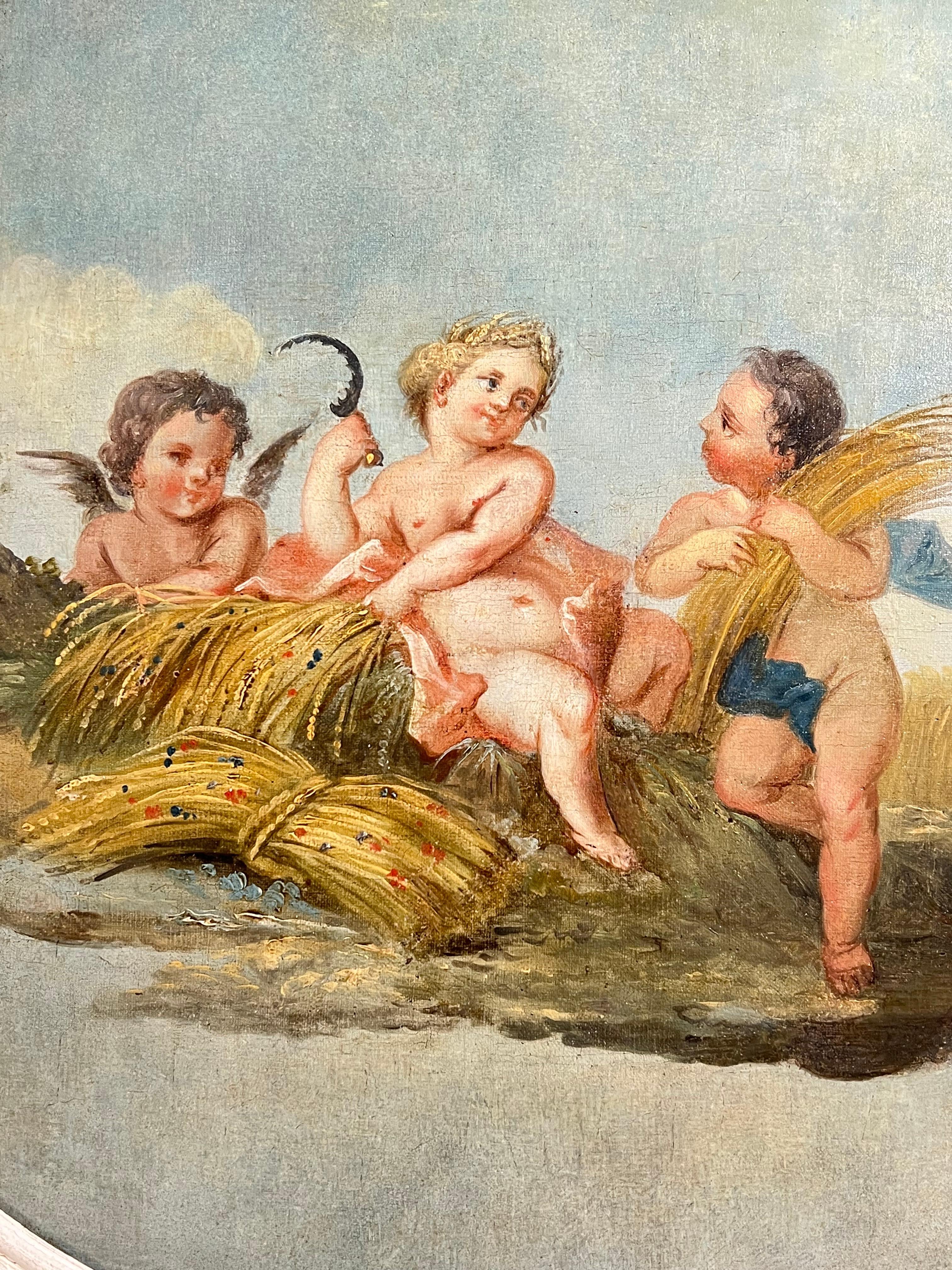 Mitte des 18. Jahrhunderts „Allegorie des Sommers“, Öl auf Leinwand 5
