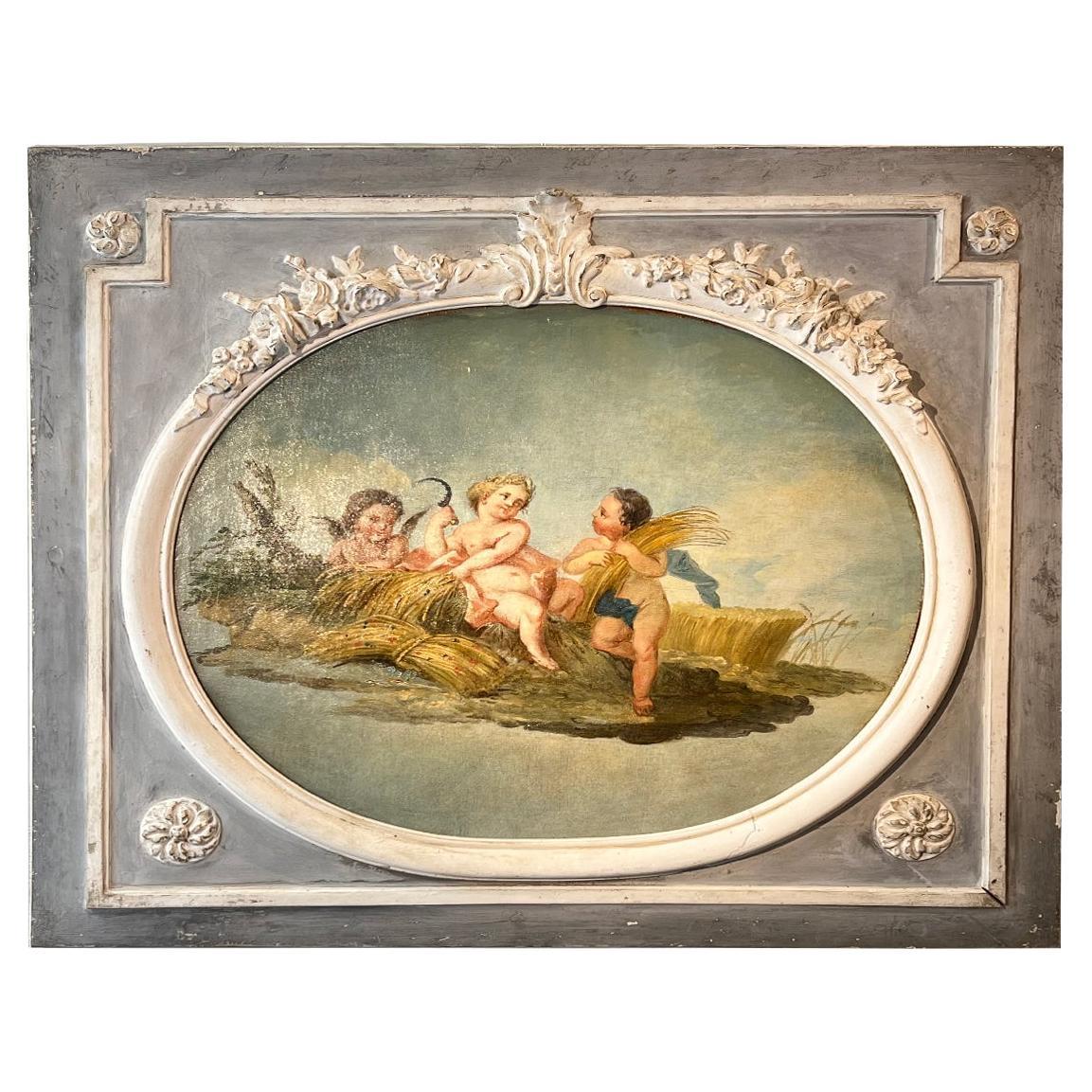 Mitte des 18. Jahrhunderts „Allegorie des Sommers“, Öl auf Leinwand