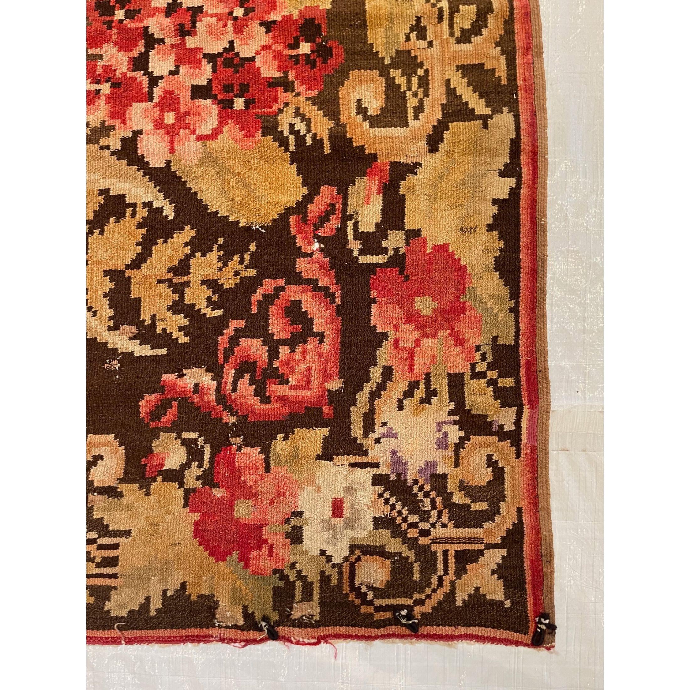Other Mid 18th Century Antique Bessarabian Floral Rug For Sale