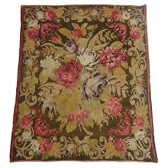 Mid 18th Century Antiques Rug Floral Bessarabian