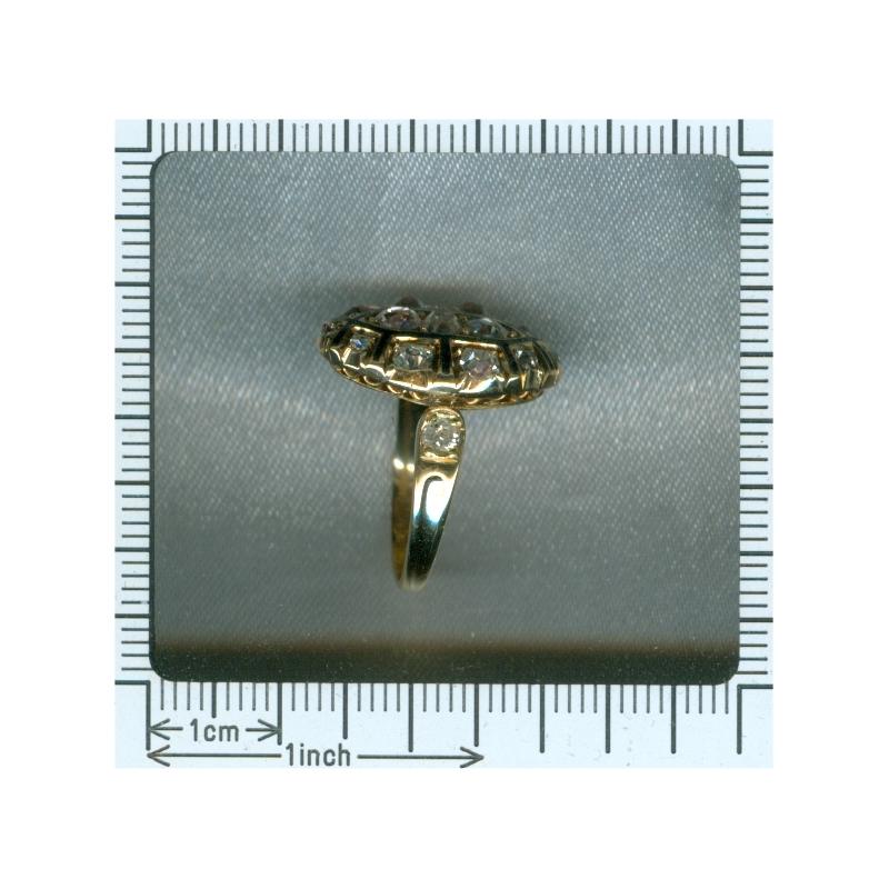 Mid-18th Century Antique Engagement Ring with Old Mine Cut Diamonds, 1750s For Sale 9