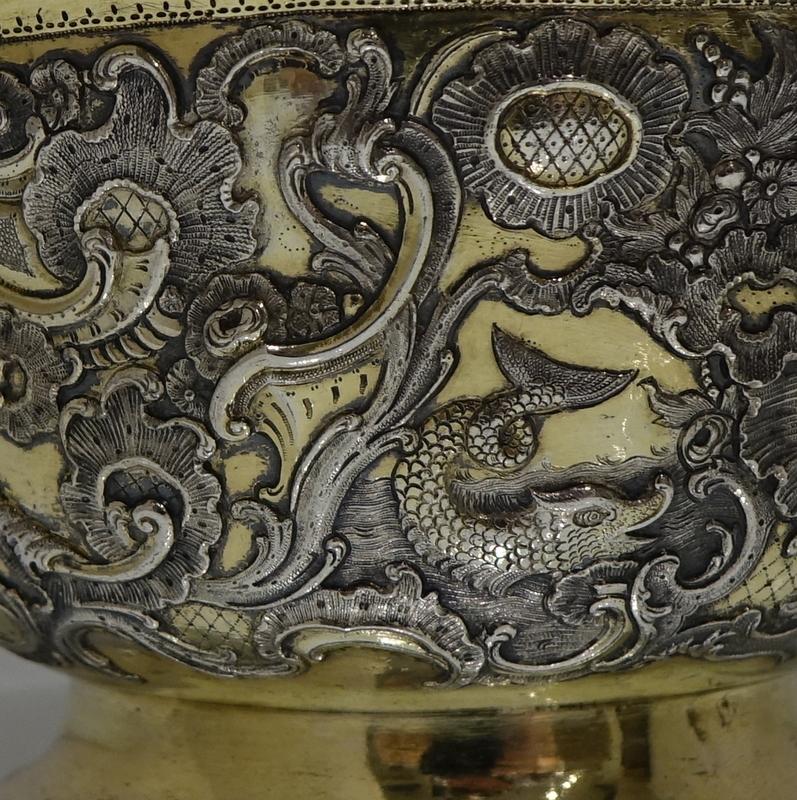 Mid-18th Century Antique European Silver Bowl, circa 1750, Probably Russian For Sale 1