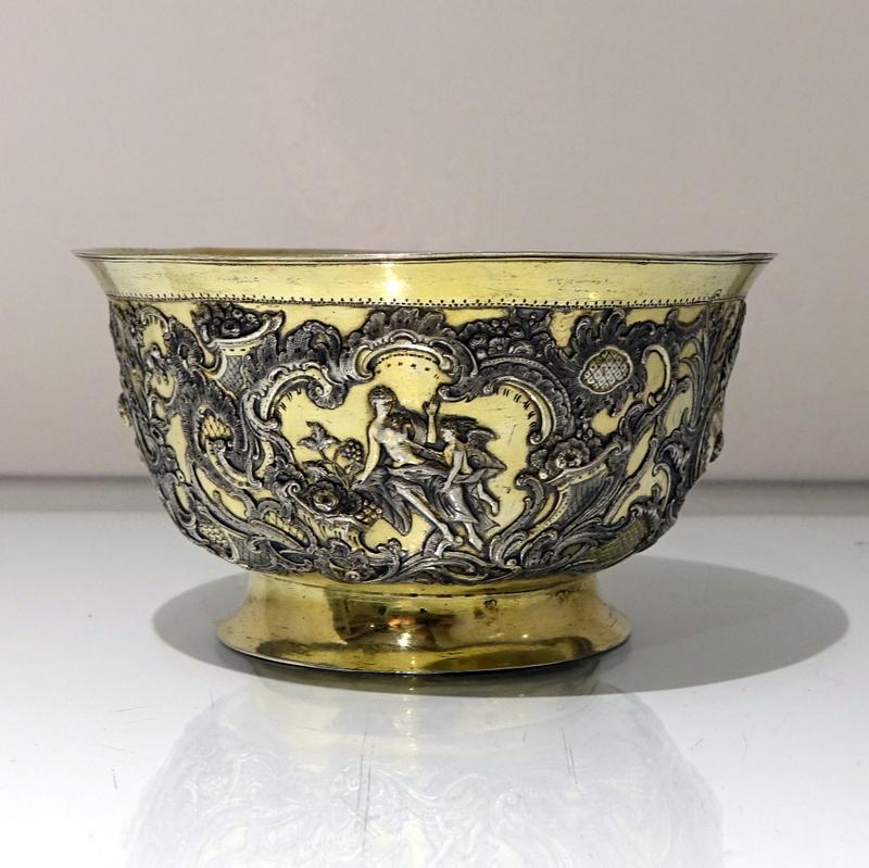 Mid-18th Century Antique European Silver Bowl, circa 1750, Probably Russian For Sale 3