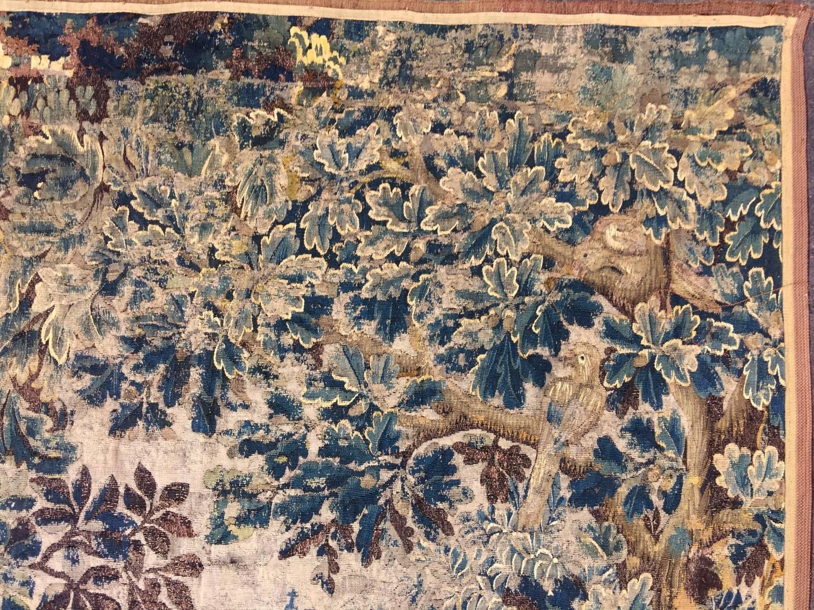 Antiker französischer Gobelin Wandteppich aus der Mitte des 18 1