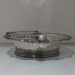 Mid-18th Century Antique George II Sterling Silver Cake Basket London 1751 Edwar