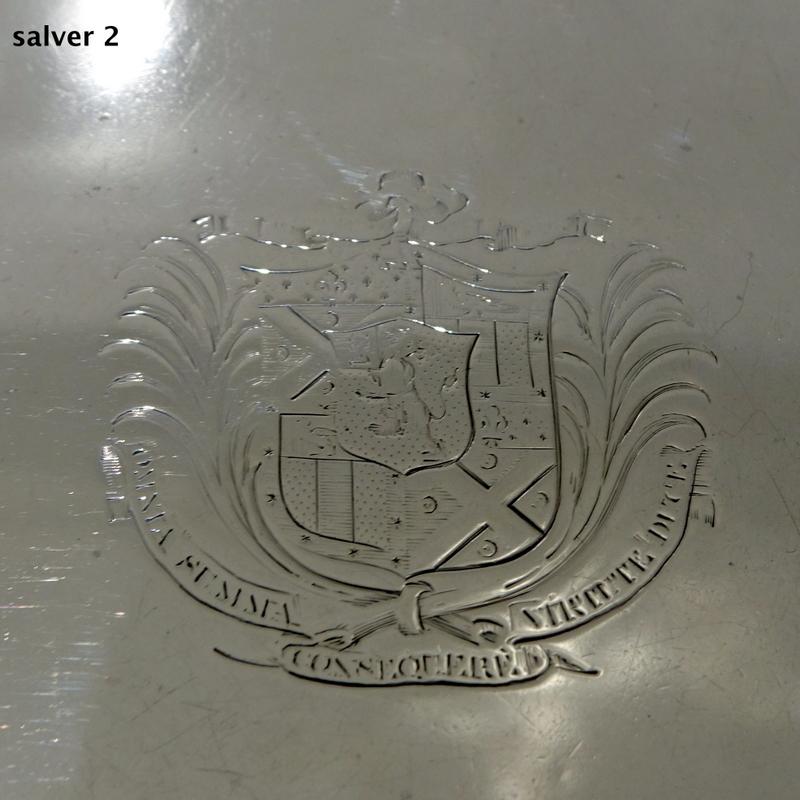 Antique George II Sterling Silver Salvers Lon 1769 J Cormick, Pair 4