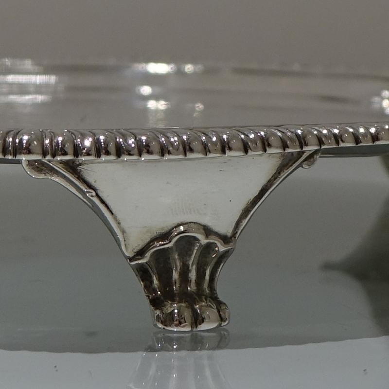 Mid-18th Century Antique George II Sterling Silver Salvers Lon 1769 J Cormick, Pair