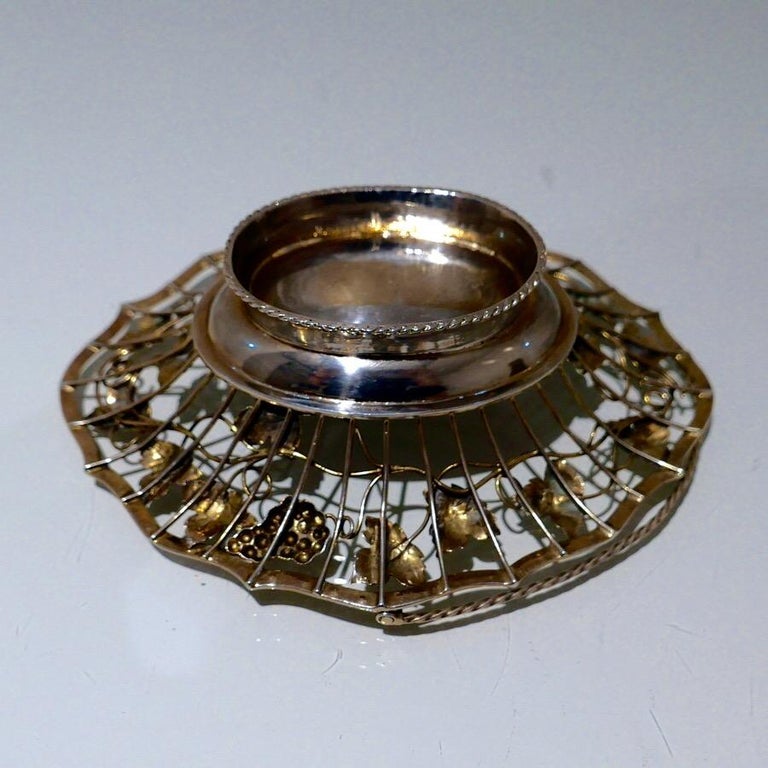 Mid18th Century Antique III Sterling Silver Sweetmeat Basket London 1767 For Sale at 1stDibs