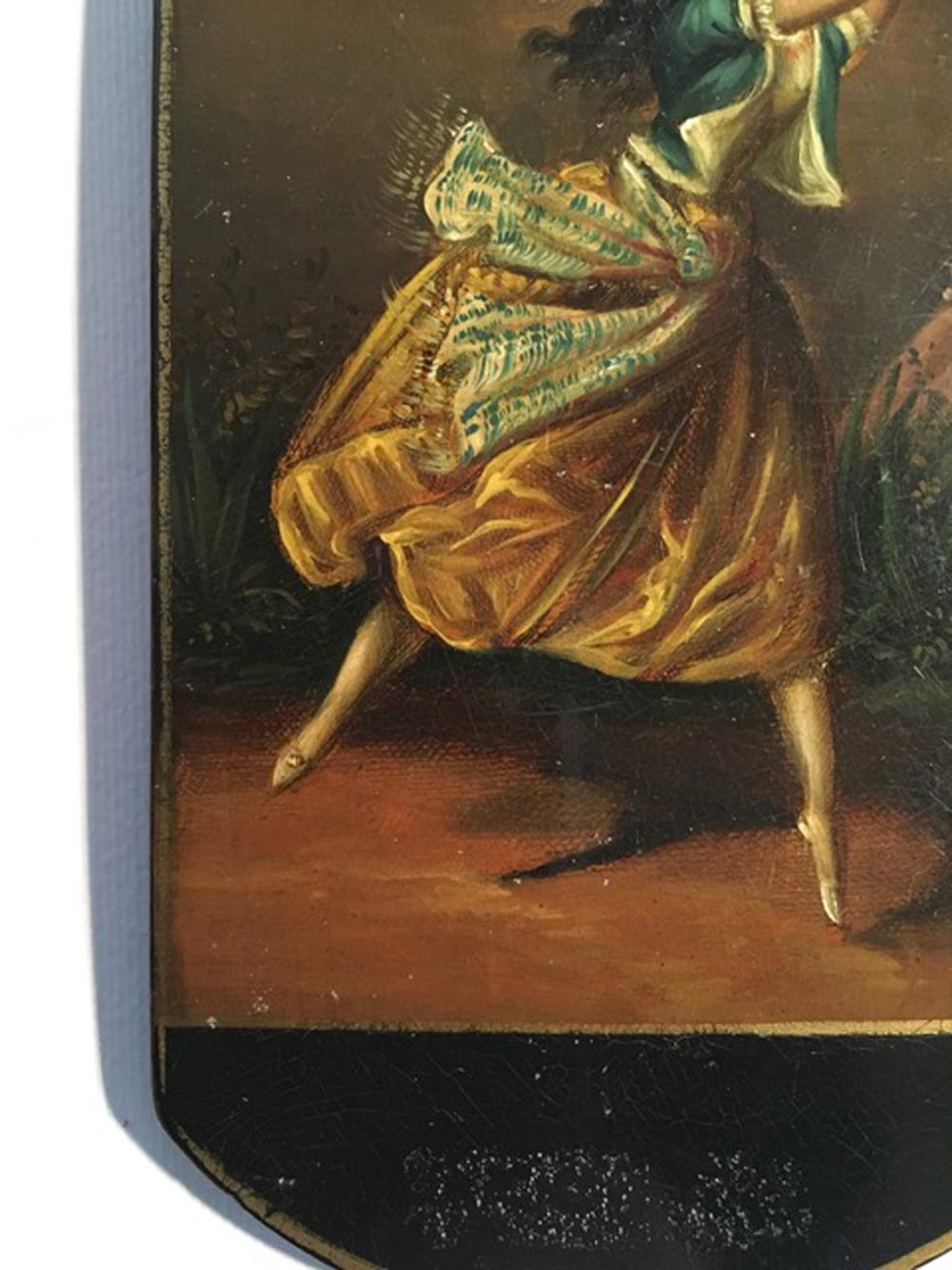 Lackierte Porträt-Holzschachtel aus der Mitte des 18. Jahrhunderts im Angebot 6