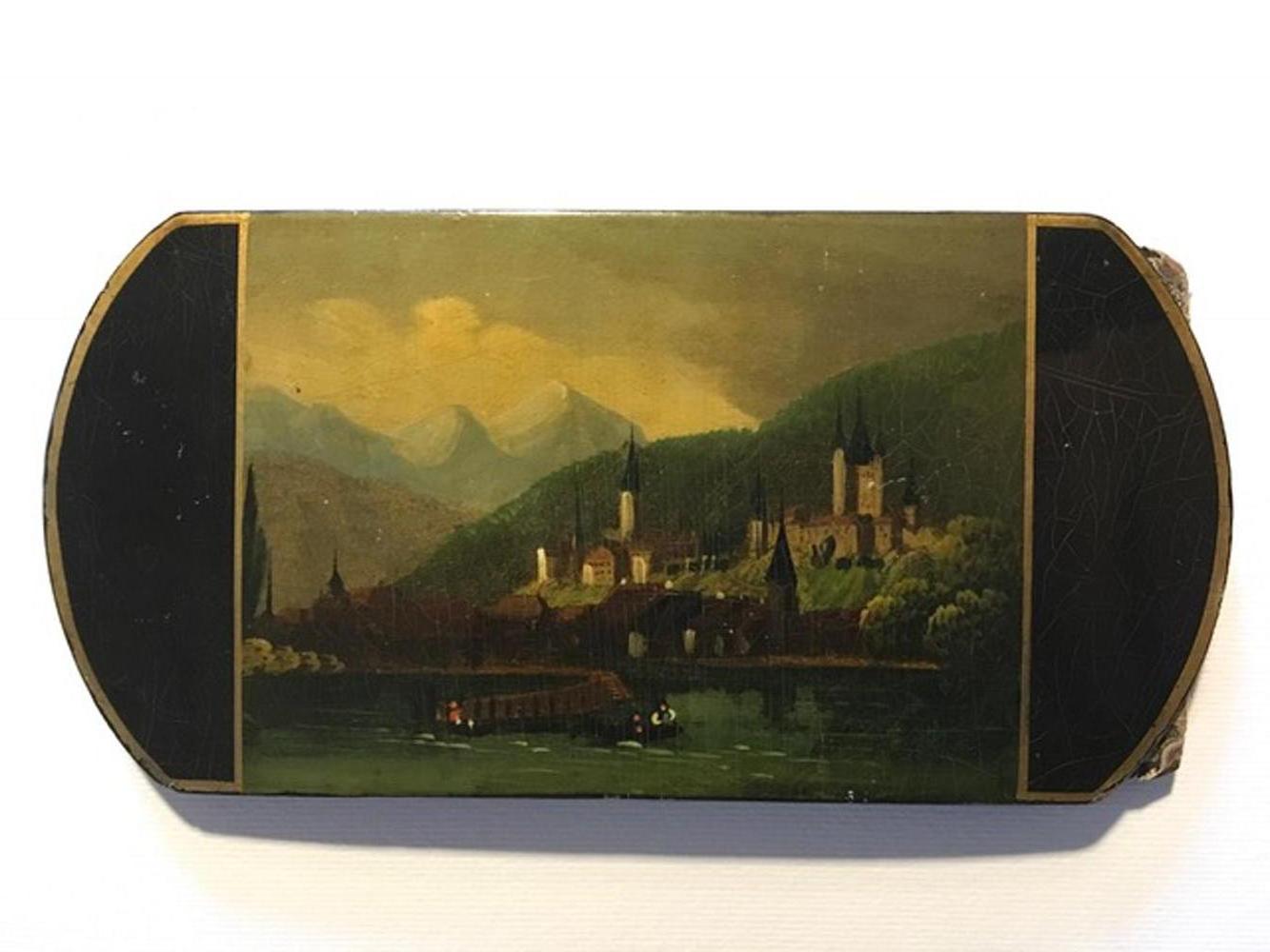 Austria Mid-18th Century Lacquered Wood Case For Sale 8