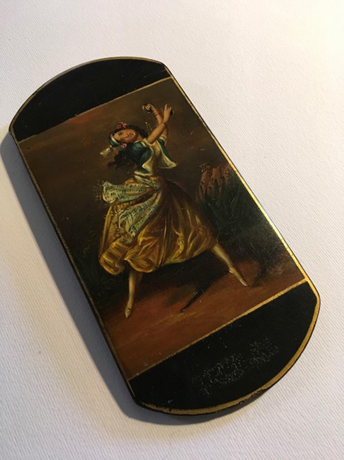Autriche Boîte à portrait en bois laqué du milieu du 18e siècle en vente 7