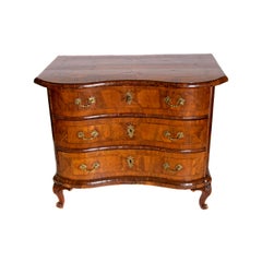 Mid-18th Century Baroque Walnut Three Drawer Chest