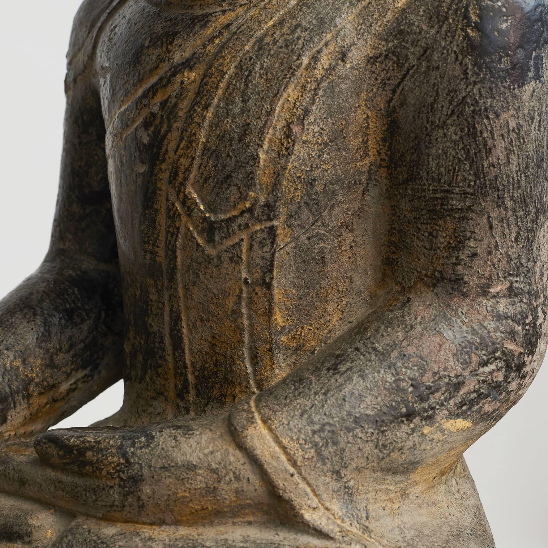 Mid-18th Century Burmese Stone Buddha For Sale 2