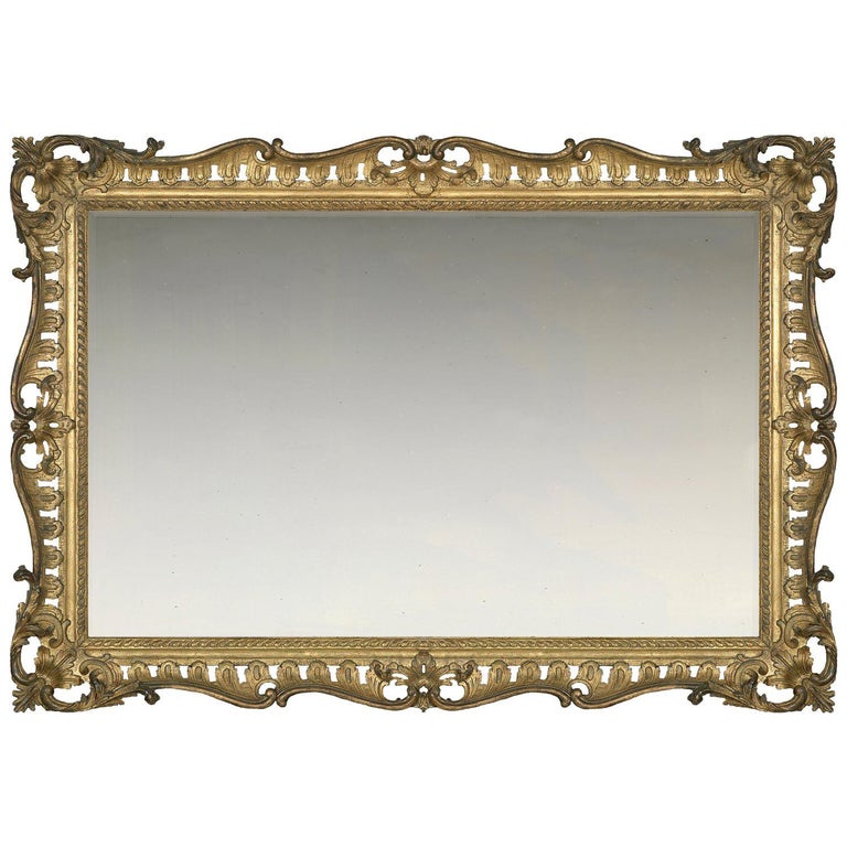 Mid-18th Century Carved British Rococo Frame, with Choice of Mirror For ...