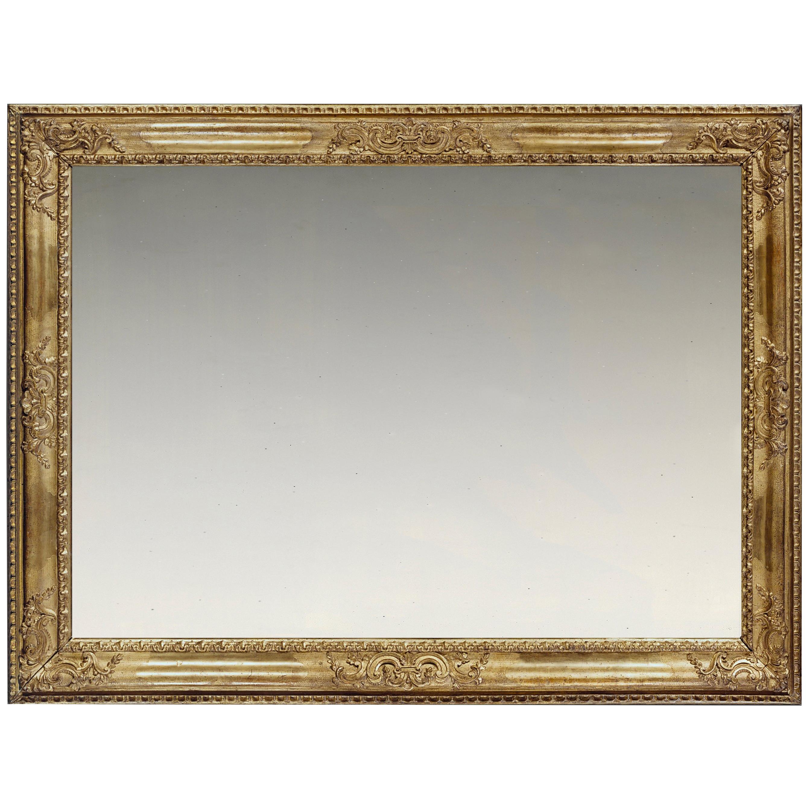 Mid-18th Century Carved Late Baroque Italian Frame, with Choice of Mirror For Sale