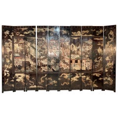 Mid-18th Century Chinese Coromandel Ten Fold Screen / Room Divider