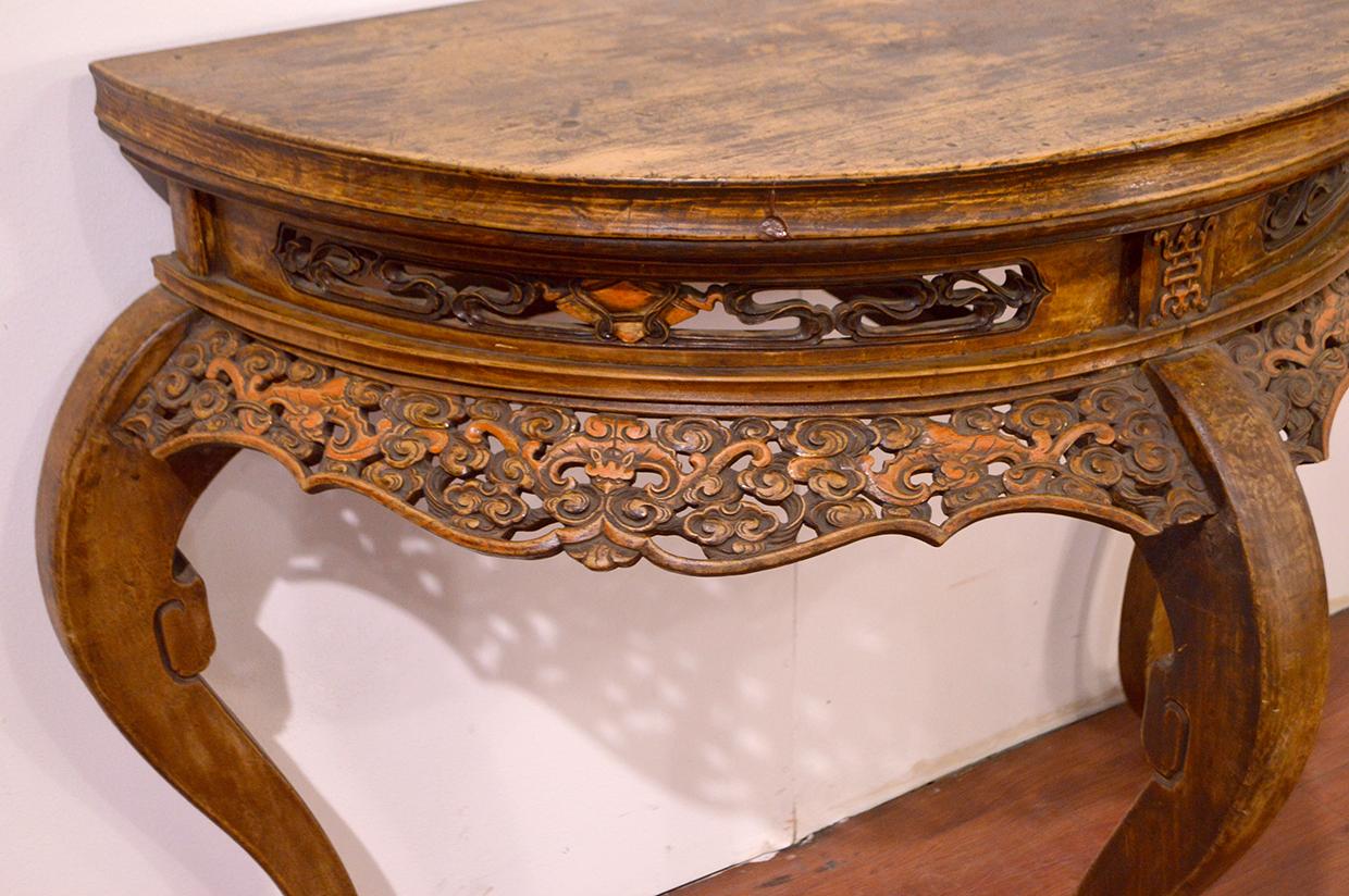 half moon table antique