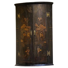 Antique Mid-18th Century Chinoiserie Hanging Corner Cupboard