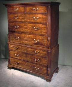 Mid-18th Century Chippendale Period Mahogany Tallboy