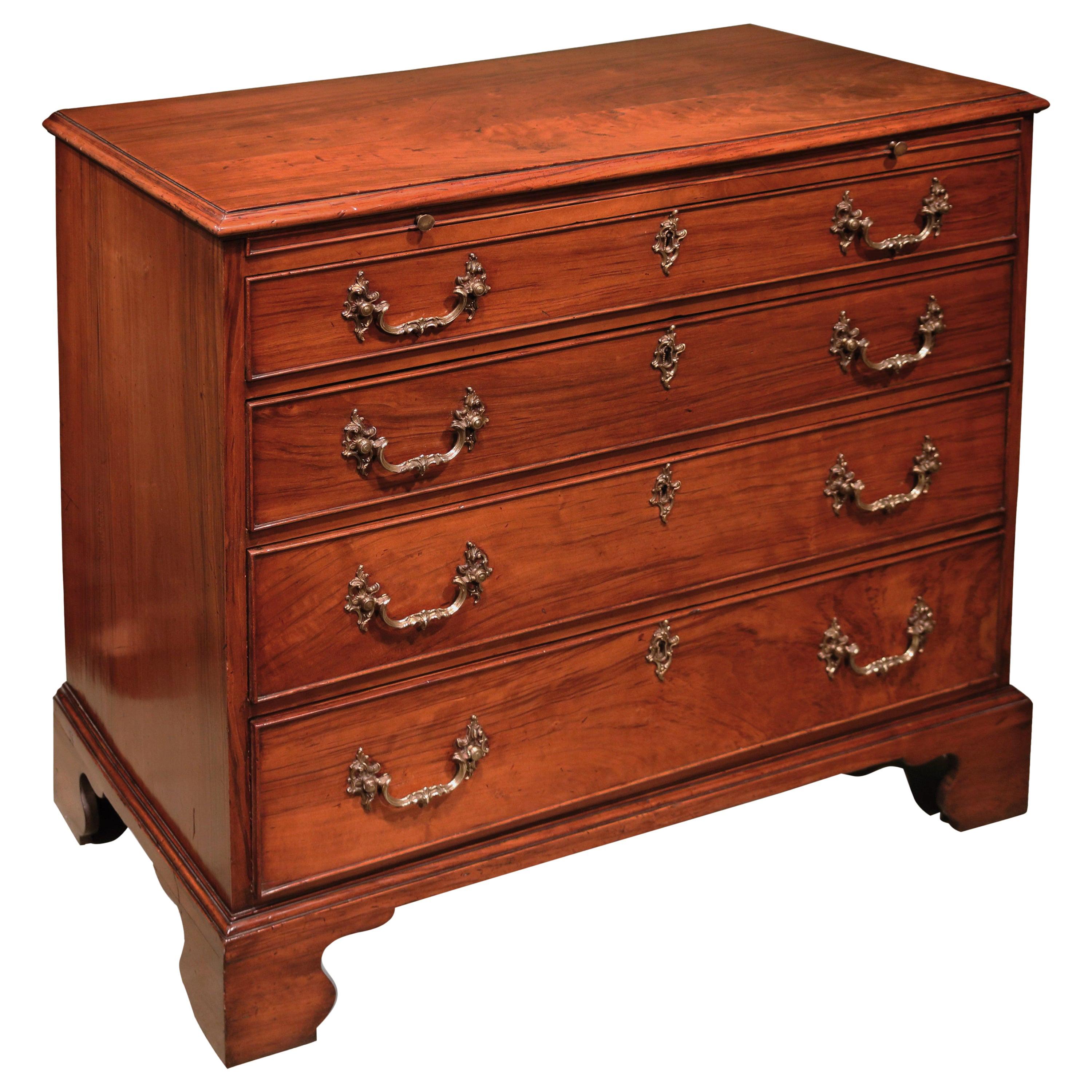 Mid 18th Century Chippendale Period Padouk Wood Chest of Drawers For Sale