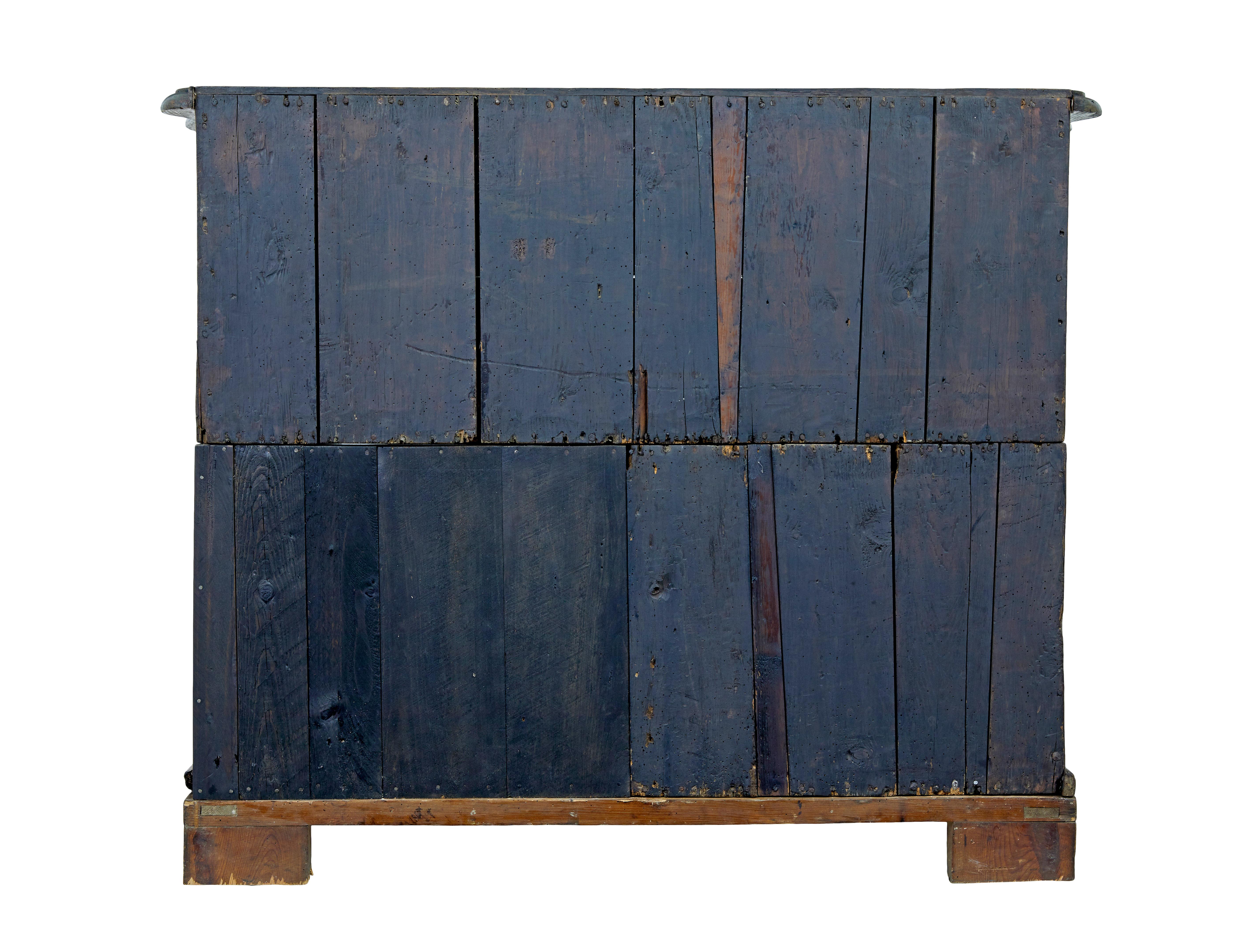 Mid 18th century Danish pine painted chest of drawers For Sale 3