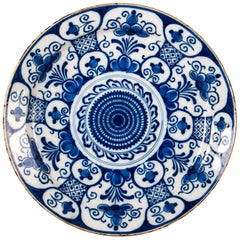 Mid-18th Century, Delft Faience Round Dish, circa 1750