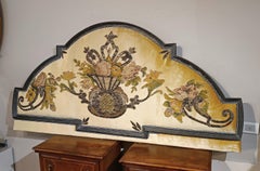 MID-18th CENTURY DOUBLE BED HEADBOARD WITH EMBROIDERY