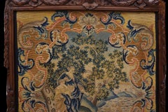 Mid-18th Century English Biblical Needlepoint with Story of Moses Being