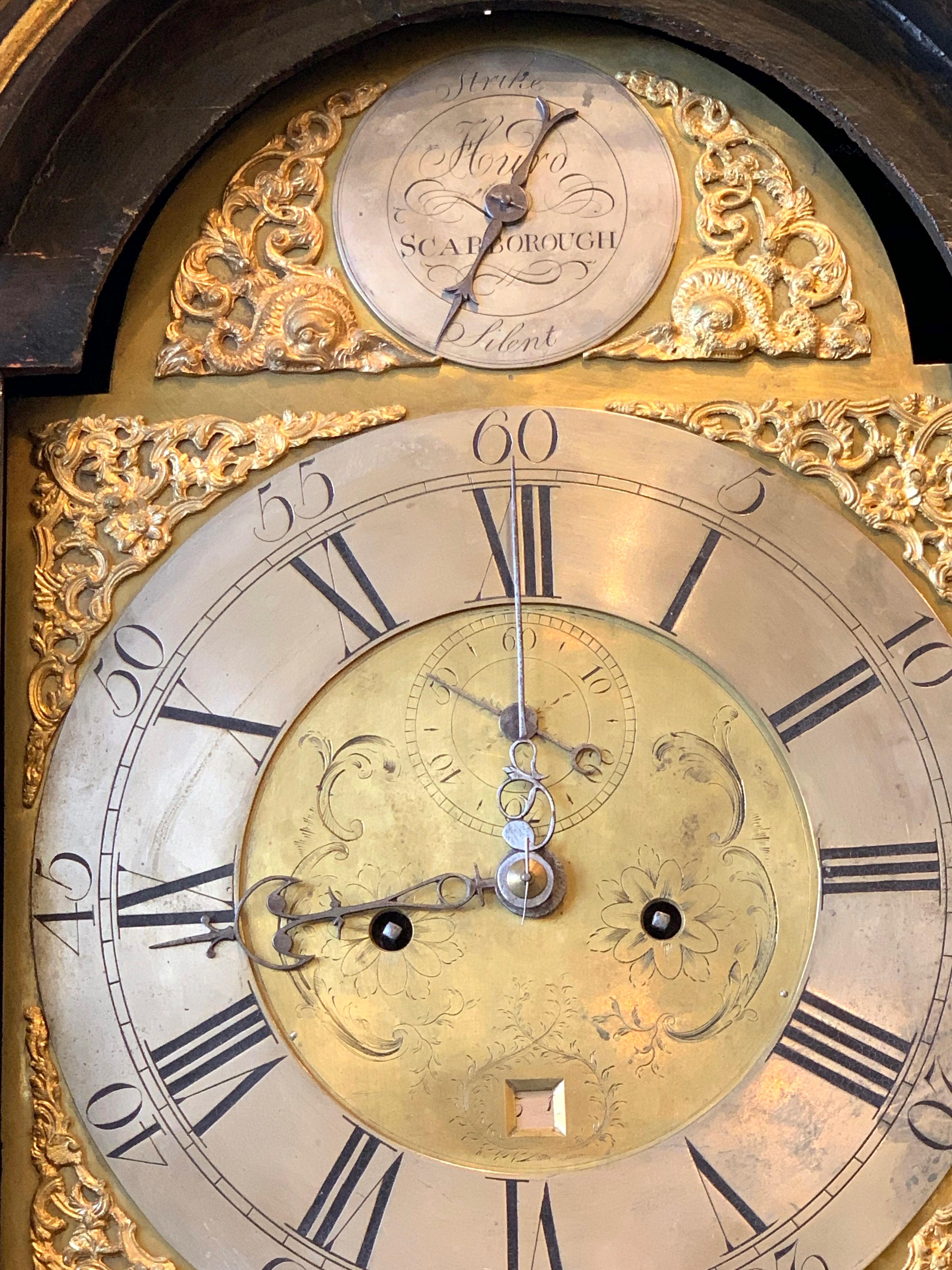 Mid-18th Century English Chinoiserie Decorated Tall Case Clock 5