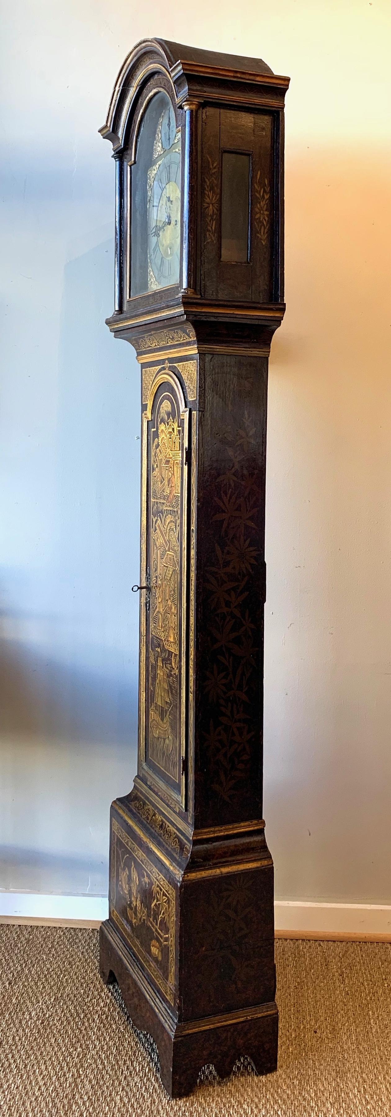 chinoiserie grandfather clock