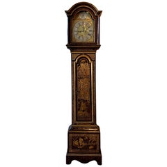 Mid-18th Century English Chinoiserie Decorated Tall Case Clock