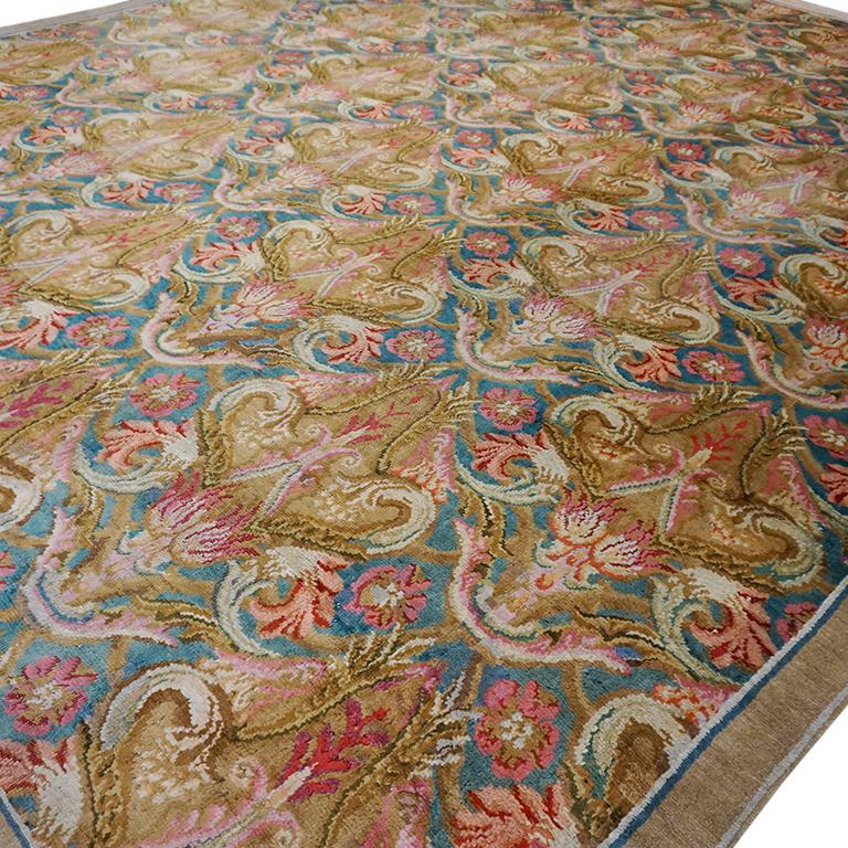 Wool Mid-18th Century English George III Axminster Carpet (13'8