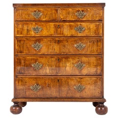 Used Mid 18th Century English Walnut Chest of Drawers
