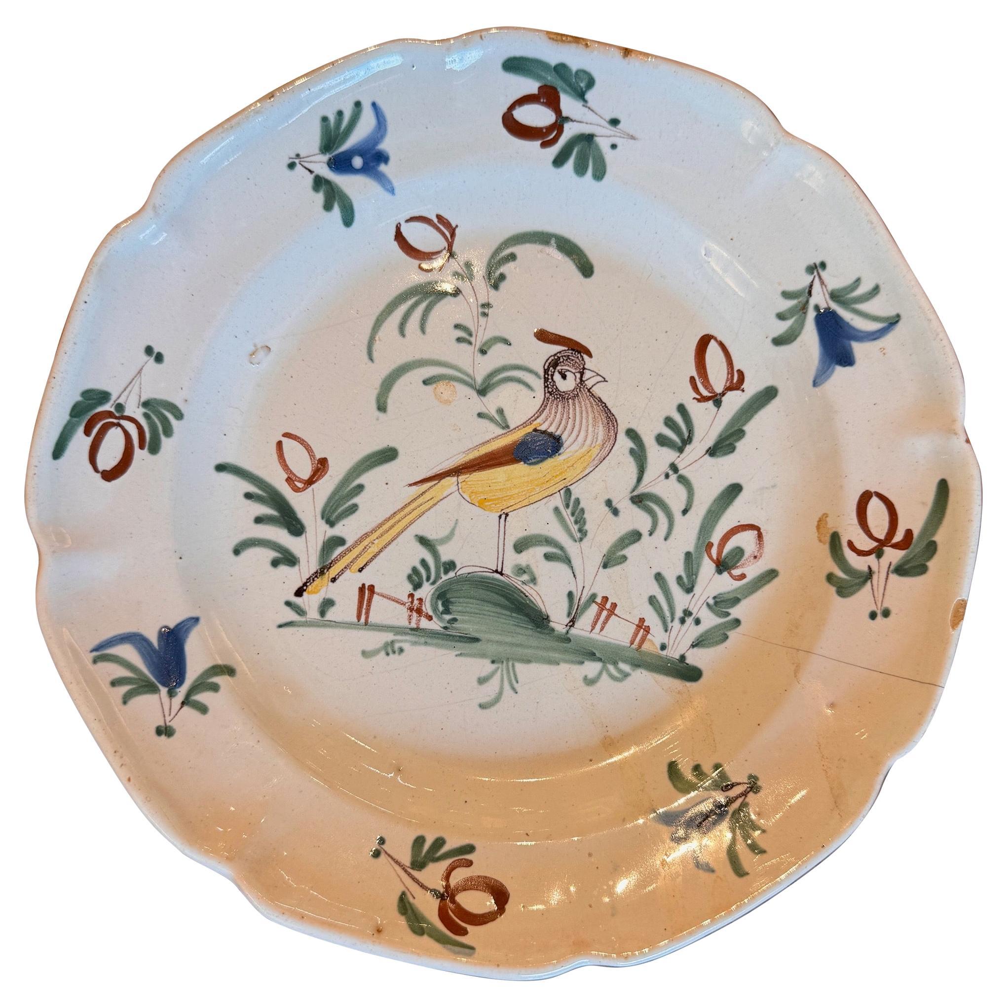 Plato de loza de mediados del siglo XVIII
