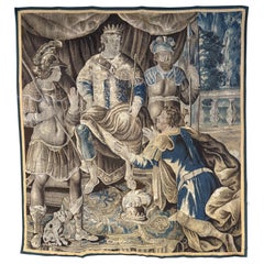 Mid-18th Century French Aubusson Historical Tapestry of Alexander the Great