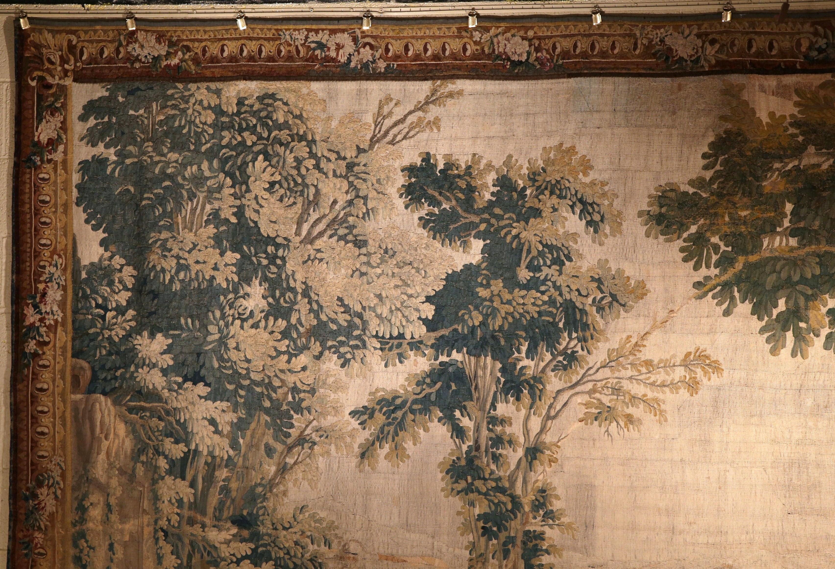 Louis XV Mid-18th Century French Aubusson Pastoral Tapestry in the Manner of J. B. Huet