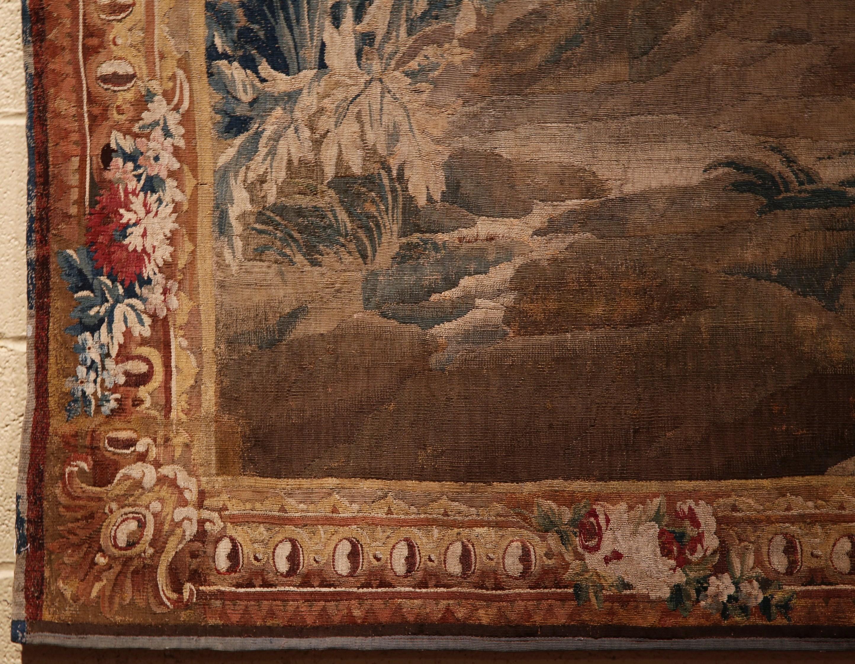 Mid-18th Century French Aubusson Pastoral Tapestry in the Manner of J. B. Huet 4