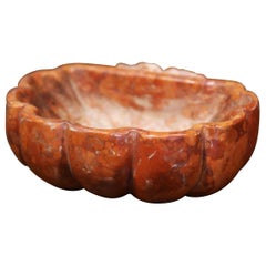 Mid-18th Century French Carved Red Marble Shell Stoup