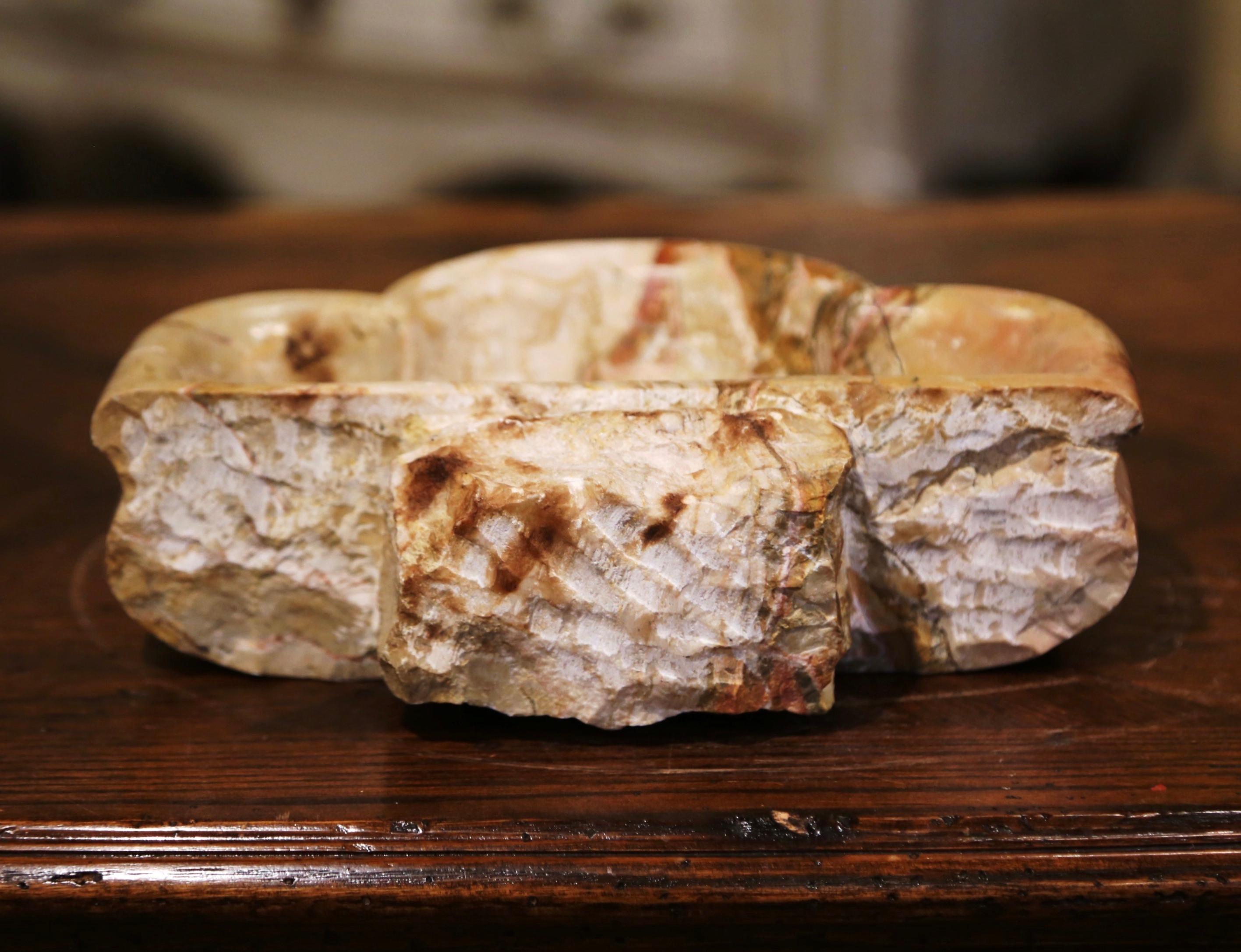 Mid-18th Century French Carved Variegated Marble Shell Stoup 1
