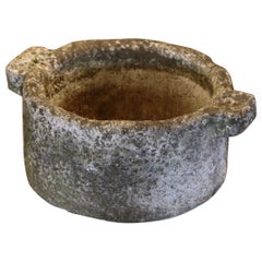 Mid-18th Century French Carved Weathered Stone Garden Jardinière from Normandy