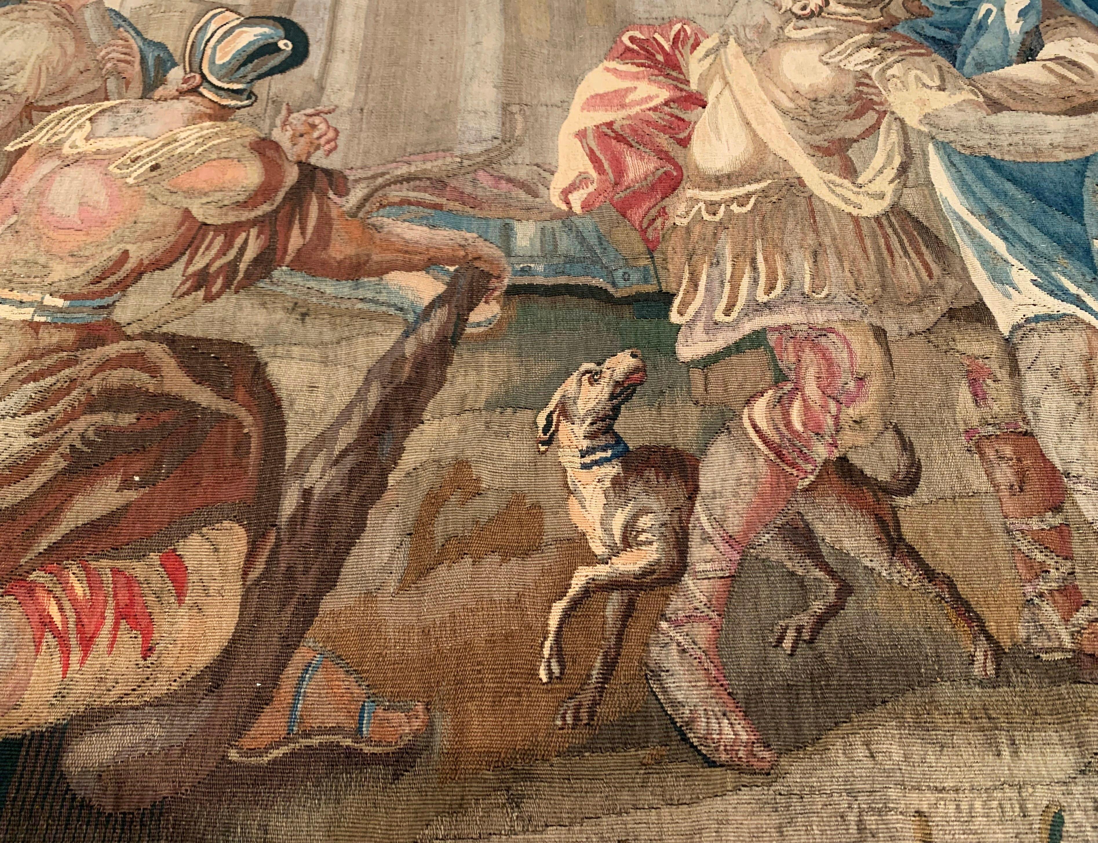 Mid-18th Century French Handwoven Mythological Aubusson Tapestry 8