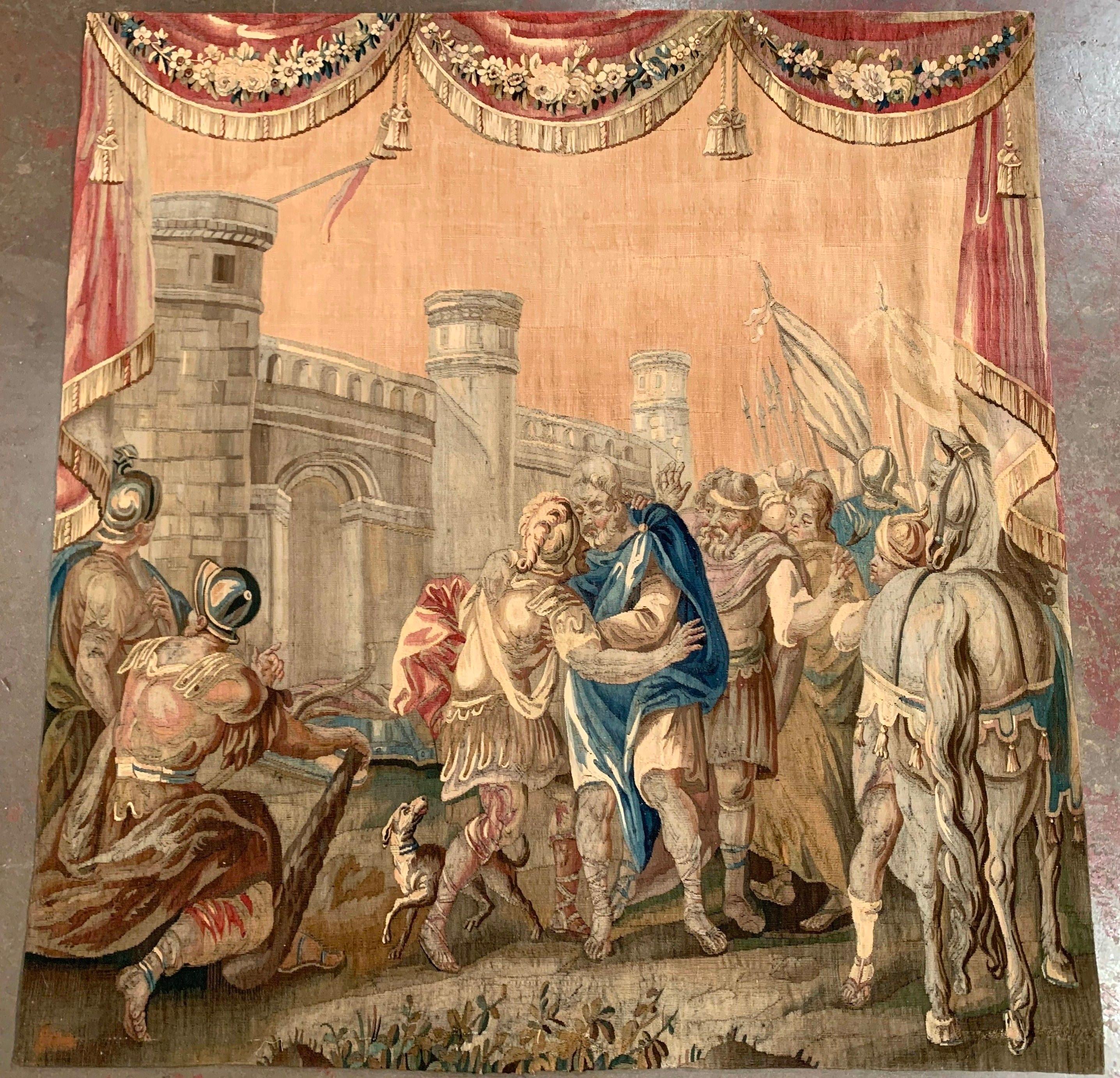 Mid-18th Century French Handwoven Mythological Aubusson Tapestry 1