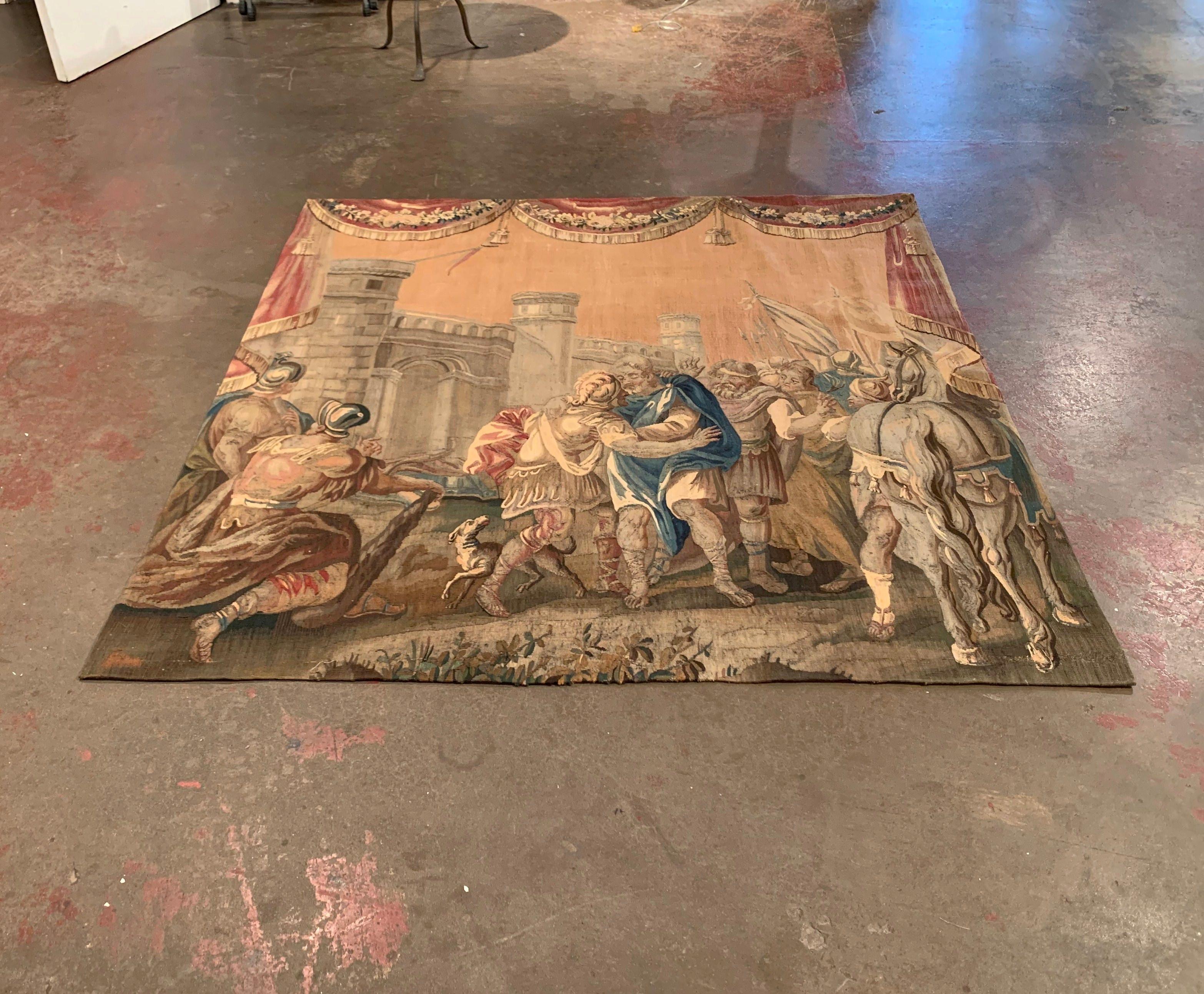 Mid-18th Century French Handwoven Mythological Aubusson Tapestry 4