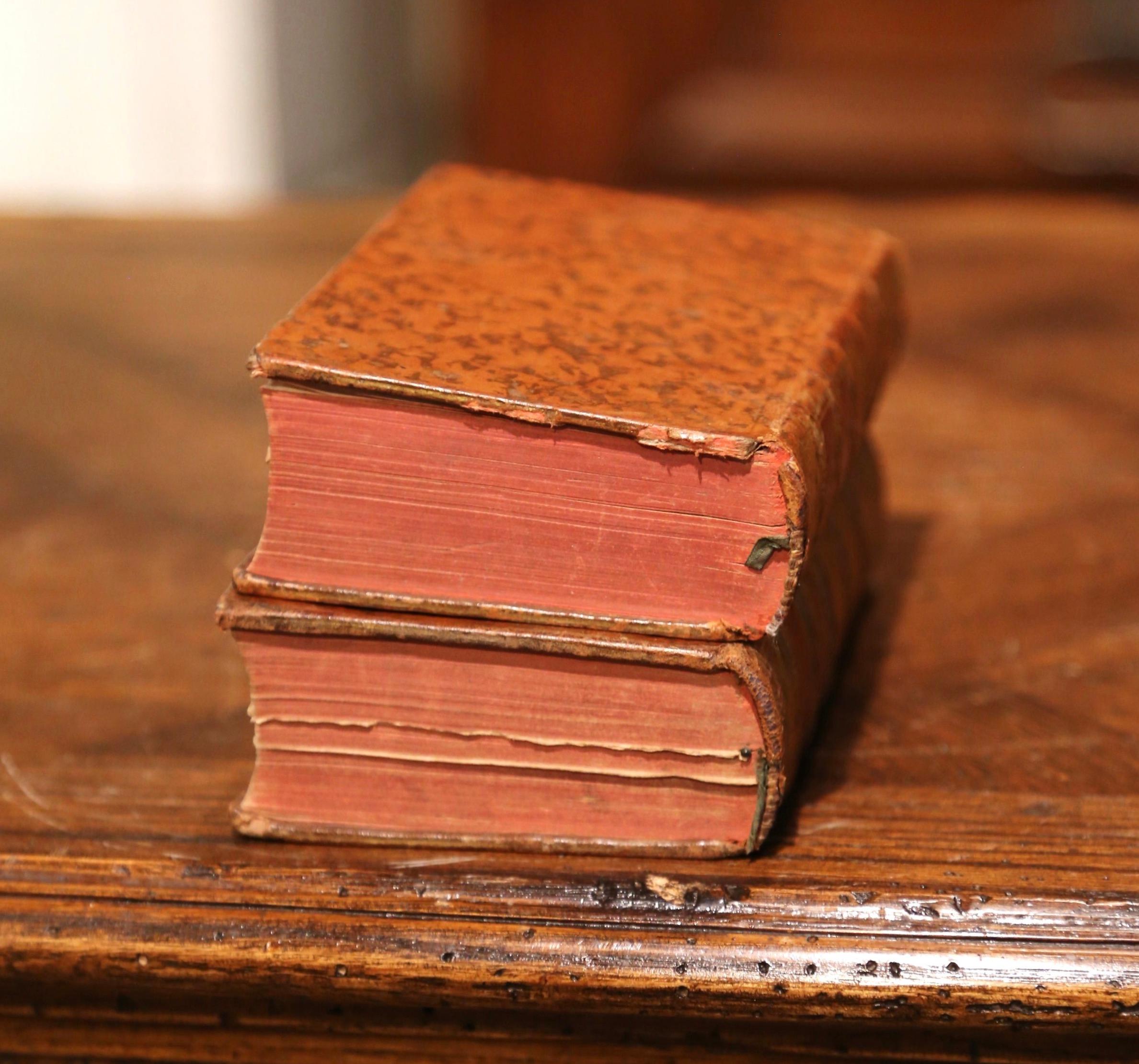Mid-18th Century French Leather Bound Two-Volume 