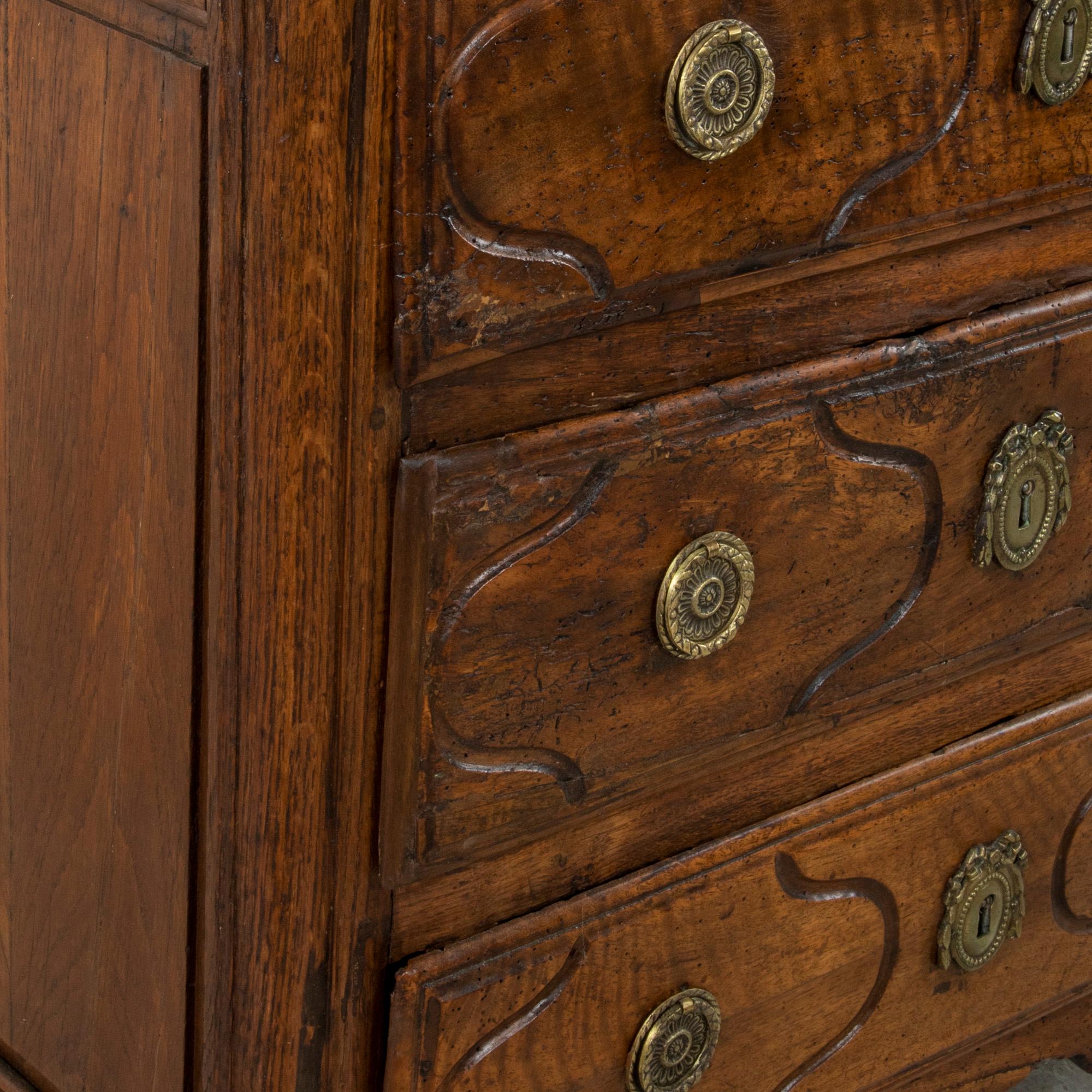 Mid-18th Century French Louis XIV Period Walnut Commode, Chest, Nightstand 4