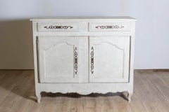 Mid-18th Century French Louis XV Period Painted Buffet with Drawers and Doors