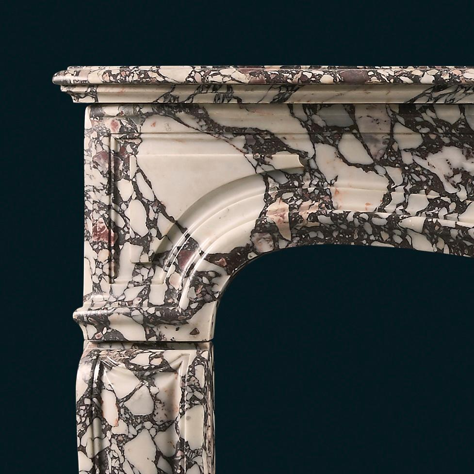 Carved Mid-18th Century French Louis XV Rococo Style Fireplace