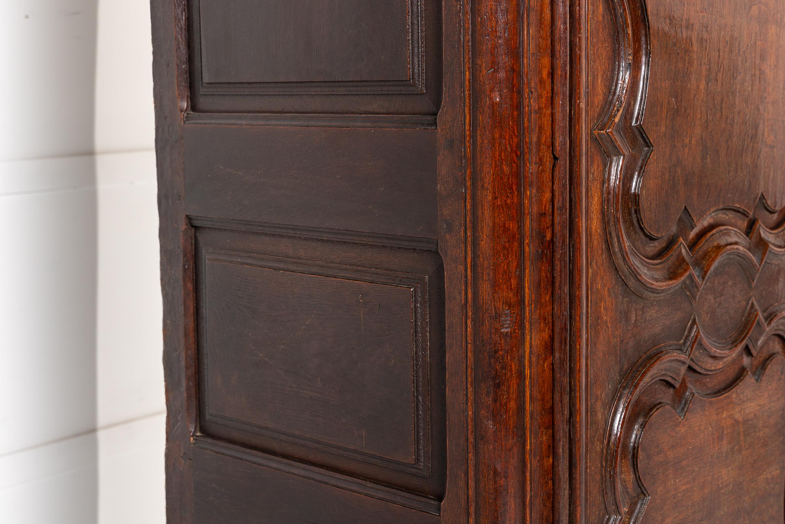 Mid 18th Century French Oak Armoire For Sale 5
