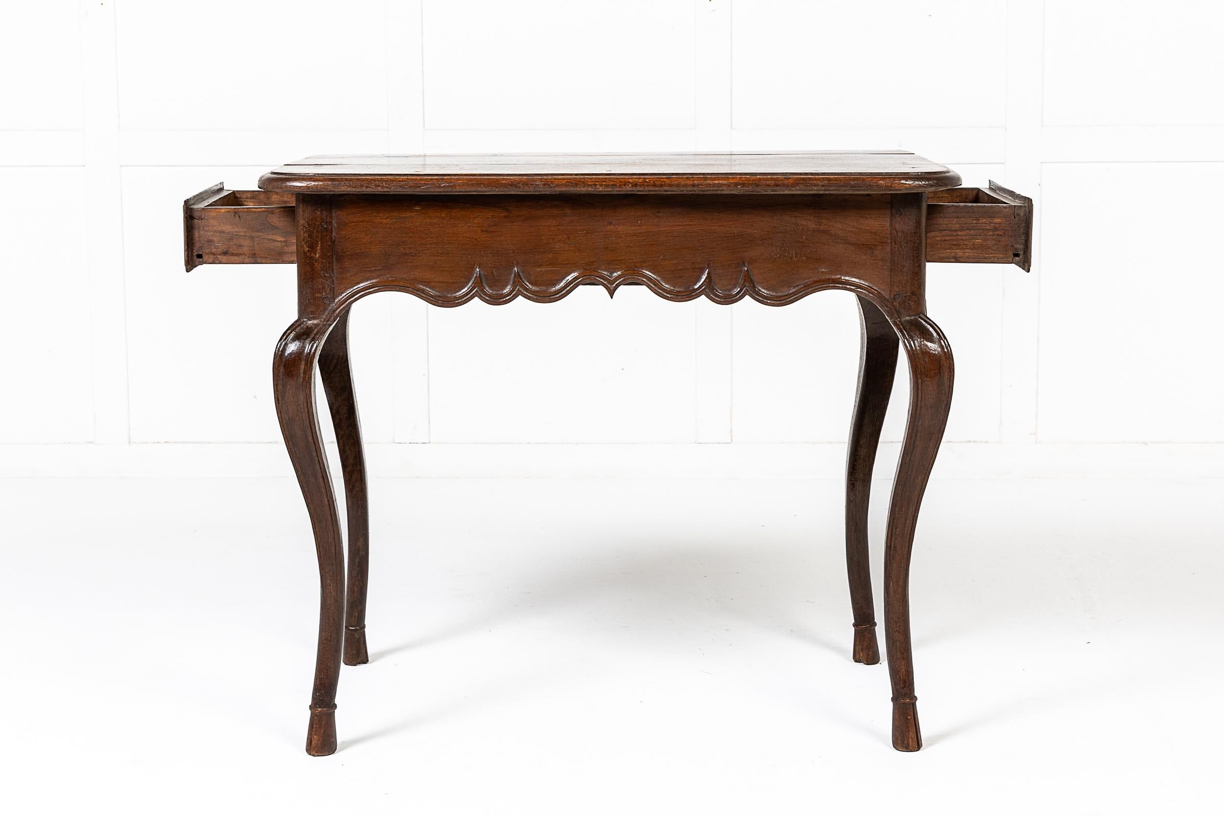 Mid 18th Century French Oak Occasional Table For Sale 1
