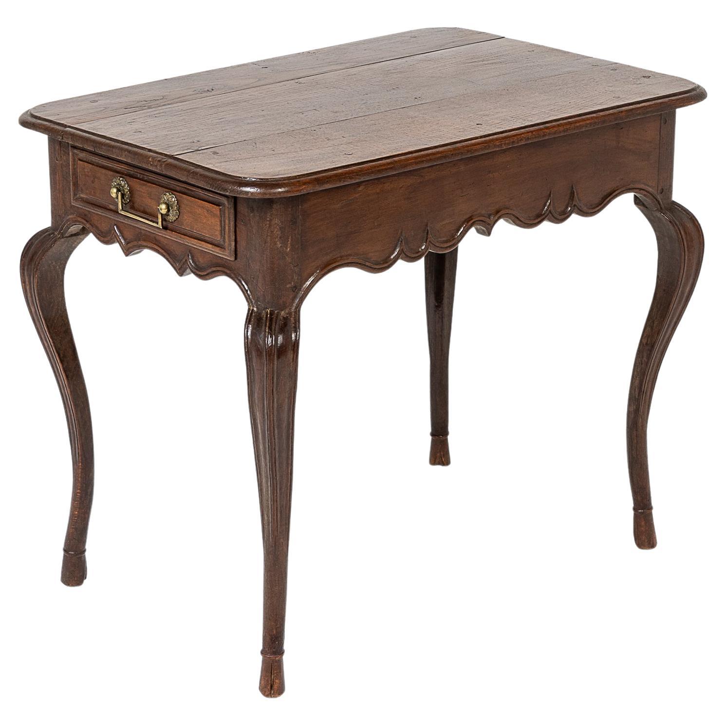 Mid 18th Century French Oak Occasional Table For Sale